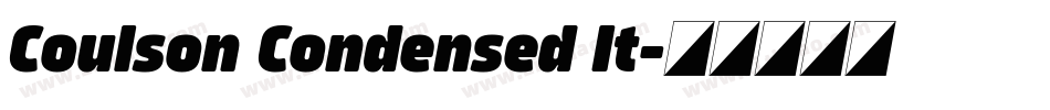 Coulson Condensed It字体转换